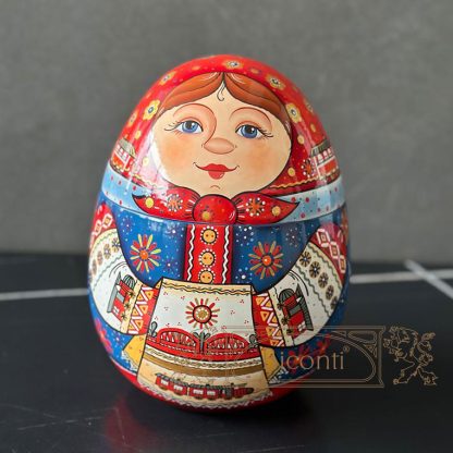 Декоративная деревянная шкатулка - конфетница Матрешка -1