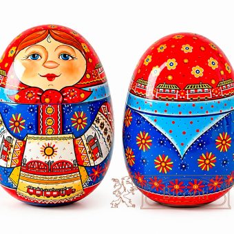 Матрешка-конфетница подарочная деревянная авторская
