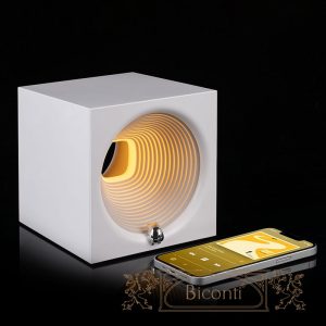 Bluetooth-колонка с подсветкой Volumetric, белая - 5